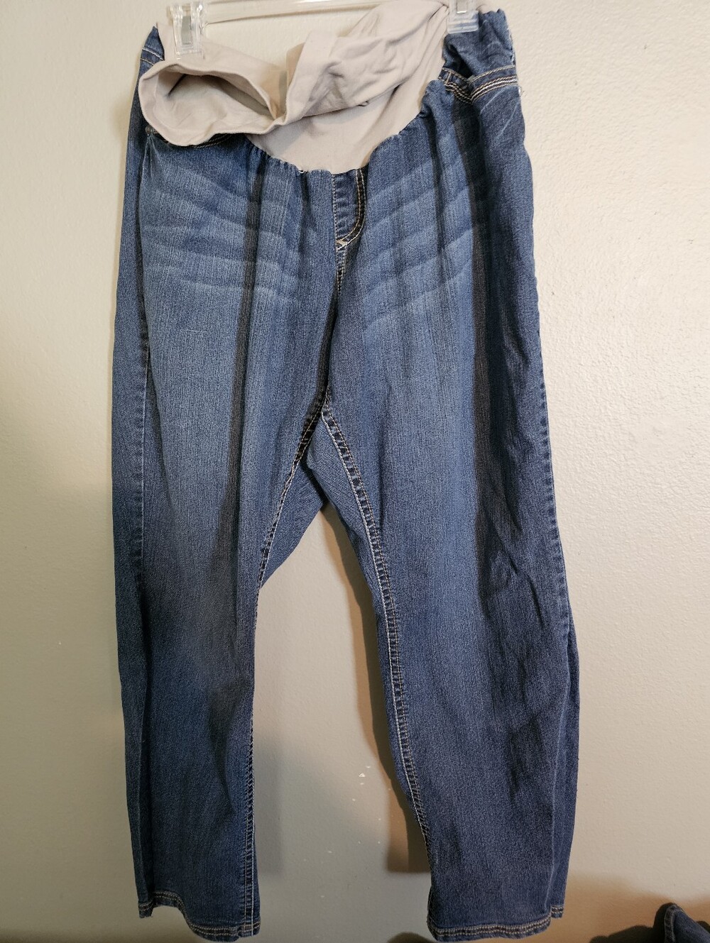 Maternity 3x Blue Denim Jeans - Classic Straight Fit